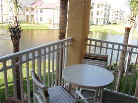 Balcony with lakeside views