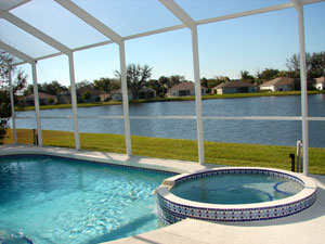 Madison County - pool with lake view 2